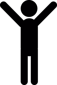 Man Standing With Arms Up Outline Drawing Svg Vector, Free Vectors File